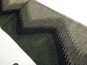絽よろけ縞模様織り出し名古屋帯